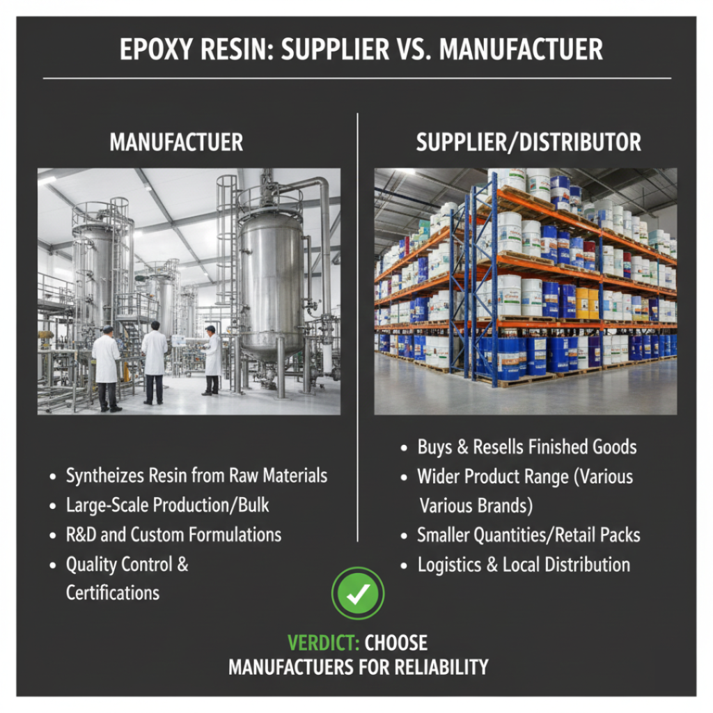 epoxy resin supplier vs manufacturer